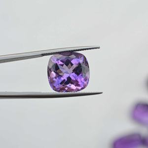 4mm Naturel Brésil Améthyste Facettes Coussin Pierre Précieuse IGI Certifié Améthyste Bijoux Vente en Gros Prix Usine Prêt à Expédier - Product Image 1