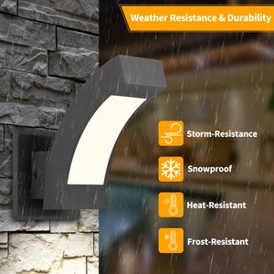 Applique da Esterno Moderna a LED in Alluminio, Impermeabile IP54 per Patio, Portico, Parete, Corridoio, Casa - Product Image 5