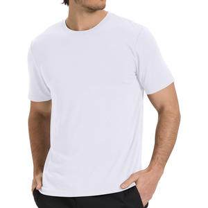 Camiseta Básica de Algodón para Hombre, Ligera, Transpirable, de Tela Suave, Corte Regular, Informal, para Verano, Venta al Por Mayor - Product Image 3