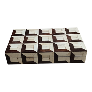 Boîte de rangement pour bijoux moderne, écologique, en os incrusté, faite à la main, de qualité supérieure, décorative, pour le salon, organisateur de décoration intérieure - Product Image 1