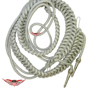 Aiguillette en argent allemand tressée pour défilé, Aiguillette d'épaule - Product Image 2