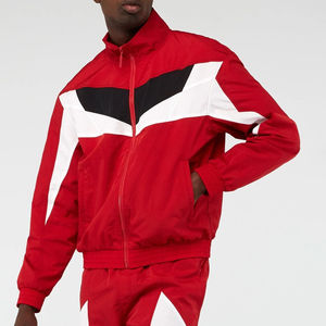 Veste zippée personnalisée en gros avec logo, ensemble de survêtement pour homme avec empiècements latéraux |   Survêtements coupe-vent en nylon vierge pour hommes - Product Image 3