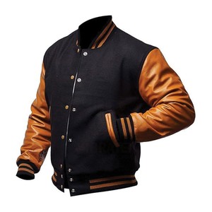 Chaqueta Varsity 2026 con Diseño Moderno en Amarillo Marino y Bloques de Color, Corte Regular, Cuello Camisero, Cierre de Botones, Ropa Casual de Otoño para Hombre - Product Image 1