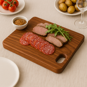 Planche à découper et plateau en bois d'acacia, ensemble en bois massif pour cuisine, planche de service, fabrication OEM, export en gros - Product Image 3