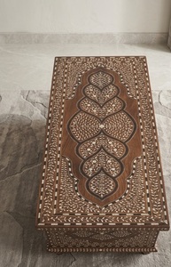 Bone Inlay Wooden Coffee Table Rectangular <b>Storage</b> <b>Chest</b> Decorative Tea Table for Living Room - Product Image 4