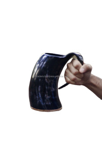 Auténtica Taza para Beber de Cuerno de Búfalo Ecológica con Diseño Animal Pulido para Cerveza y Hidromiel, Acabado de Alto Brillo, Suministro al por Mayor - Product Image 2