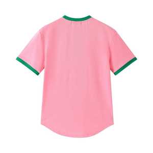 Chemise Henley rose AKA pour femme, broderie de lettres grecques, patte de boutonnage premium, haut décontracté, tissu de haute qualité, coupe confortable - Product Image 2