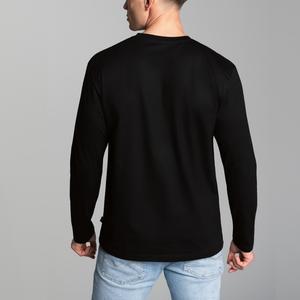 Camiseta de Manga Larga con Bordado Personalizado, Tejido Waffle, para Hombre, Diseño Sólido, Algodón Peinado Térmico, Estilo Urbano, Peso Pesado, Ecológica - Product Image 2