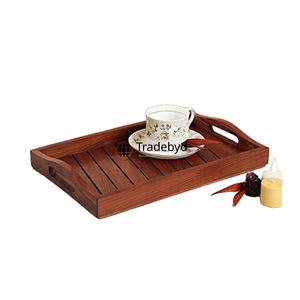 Bandeja de Servir Móvil de Madera Moderna de Primera Calidad, Plato de Lujo Hecho a Mano para el Hogar, Cafetería, Regalos, Tradebyd - Product Image 1