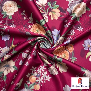 Tissu en satin japonais imprimé de qualité supérieure, personnalisé OEM ODM, pour vêtements de mariée, ameublement, vente en gros, exportation - Product Image 1
