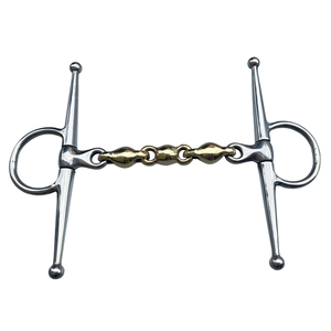 Bocado completo de acero inoxidable para caballo, equipo ecuestre Waterford, boquilla de cobre de 14.3cm - Product Image 1