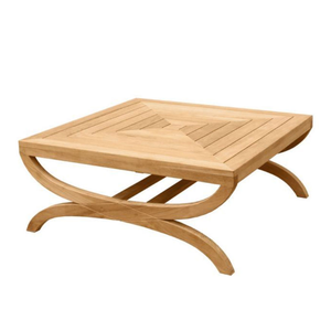 Table carrée en teck au design minimaliste moderne, durable et adaptée au salon ou à la terrasse - Product Image 1