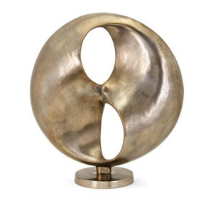 Escultura moderna de aluminio color coral con acabado plateado, decoración para el hogar, artesanía metálica, adorno de mesa para la sala de estar, mesa de consola. - Product Image 5