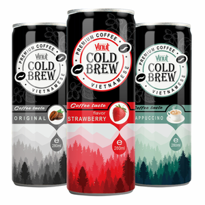 Arabica Robusta 250ml 8.45 fl oz Cold Brew <b>Coffee</b> Drink VINUT 24 <b>cans</b> carton <b>can</b> Sugar Free Non GMO Gluten Free Dairy Free OEM P - Product Image 1