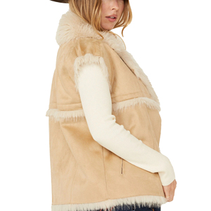 Women's Boutique Leather <b>Vest</b> Genuine Lambskin Private Label Factory Price Wholesale Manufacturer - Product Image 3