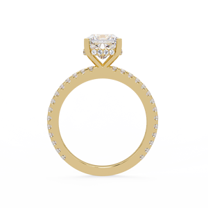 Anillos de Compromiso Clásicos con Diamantes Cultivados en Laboratorio con Corte Cojín, Certificados por IGI, Oro Puro de 14K, 2.90 CTW DEF-VVS, con Anillo de Boda a Juego - Product Image 5