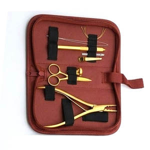 Kit Profesional de Herramientas para Extensiones de Cabello de Acero Inoxidable: Tijeras, Cuchilla, Pinza para Extensiones de Cinta, Peine Separador - Product Image 4