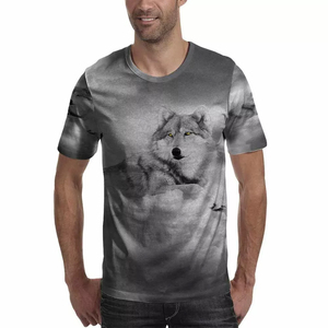 T-shirts décontractés pour hommes en coton 100% respirant, imprimés par sublimation, avec logo personnalisé OEM en gros - Product Image 1