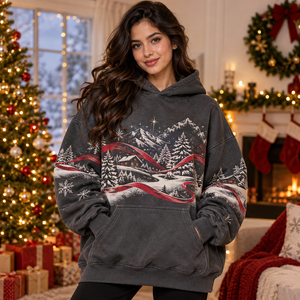 OEM Blank <b>Christmas</b> Embroidered Digital Printing Cotton <b>Hoodie</b> Unisex Oversized Eco-Friendly Winter Factory Direct Soft - Product Image 1