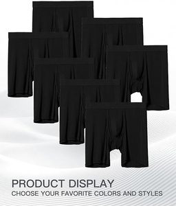 Men's Bamboo Viscose <b>Boxer</b> Briefs Soft Stretch Underwear Breathable Trunks Pack Comfortable Fit Manufactured in Bangladesh - Product Image 6