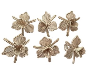 Floral Shape <b>Rattan</b> Napkin Ring For <b>Dining</b> <b>Table</b> Styling Enhances everyday meals with a natural and elegant <b>table</b> presentation - Product Image 4