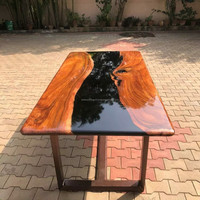 Table basse moderne en résine époxy écologique, réglable, avec fonction repas, pour usage domestique ou professionnel, technique de moulage