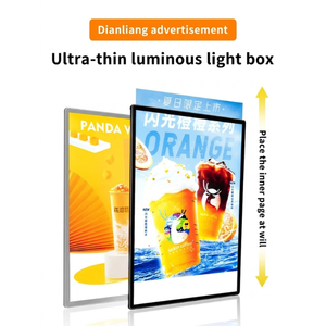 Slim LED Ceiling <b>Light</b> Box Black Aluminum Snap Frame Low Power Cinema Movie Poster Display for Indoor Advertising - Product Image 1