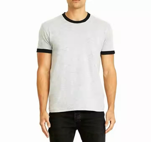 T <b>Shirt</b> for Men <b>100</b>% Cotton <b>Polyester</b> Heavy Weight Ringer T-<b>shirt</b> ringer Sleeve Round Neck Casualwear - Product Image 1