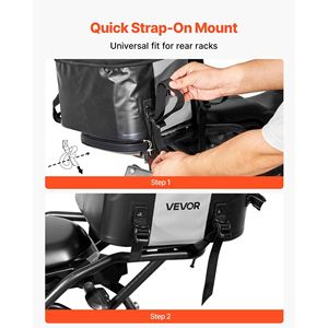 Bolsa Trasera Impermeable para Motocicleta de 28 L, Maletero de Almacenamiento para Asiento Trasero con Asa para Deportes al Aire Libre y Alforjas para Motocicleta - Product Image 4