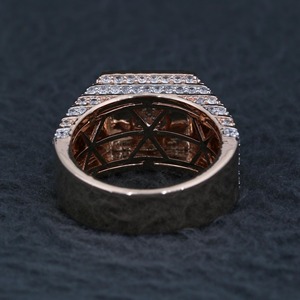 <b>Mens</b> Square Signet Lab Diamond <b>Ring</b> Rose Gold Silver <b>Pinky</b> <b>Ring</b> Wedding Band Hip Hop Jewelry Statement <b>Ring</b> Gift for <b>Men</b> - Product Image 5