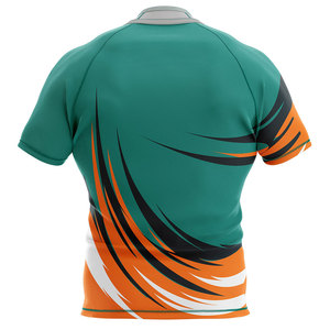 Maillots de rugby à manches courtes respirants, dernier design, vente en gros, best-sellers, impression numérique personnalisée. - Product Image 3