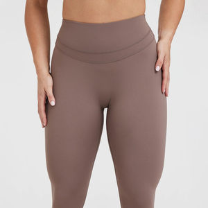 Leggings Deportivos de Cintura Alta para Mujer, Transpirables, de Punto, Color Sólido, con Cintura Elástica, de Spandex/Nailon, para Gimnasio, Fitness y Yoga - Product Image 5