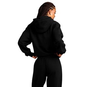 Sweat-shirt à capuche zippé en polaire douce pour femme, coupe décontractée et ample, à manches longues, vêtement chaud pour le froid - Product Image 2