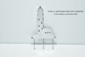 Lighthouse Shape Decorative Metal <b>Wall</b> <b>Hook</b> <b>Rack</b> for Keys Towels & Home Decor 3 <b>Hooks</b> Handmade Aluminum <b>Wall</b> Mount Organizer - Product Image 2