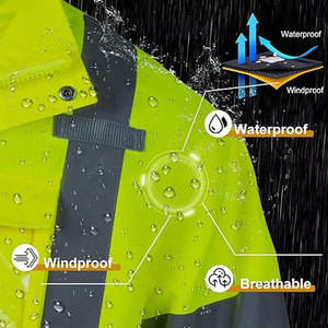 Chaqueta de Seguridad Reflectante de Alta Visibilidad Unisex Rock Creek, Impermeable y Resistente al Viento, Certificación CE/EU, Protección Contra Pinchazos - Product Image 5