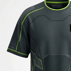 Multi-Panel <b>Patchwork</b> T-<b>shirt</b> Color Block Design Streetwear Fashion Custom Construction Cotton Blend Men's Oversized Fit Quick - Product Image 2