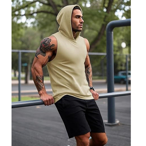 New Fashion Style Winter Wear Hoodies Lightweight Cheap Price Breathable Men Sleeveless Hoodies Tank Tops - Product Image 4