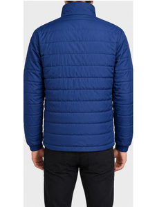 Custom Lightweight Blue Puffer <b>Jacket</b> <b>Waterproof</b> Nylon <b>Padded</b> Bomber <b>Jacket</b> Elastic Cuff Thick Warm Down-Alternative Winter Coat - Product Image 5