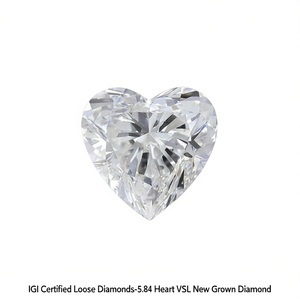 Diamants en vrac certifiés IGI - 5,84 carats, forme cœur, VS1, diamant cultivé neuf - Product Image 2