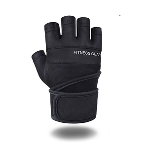 Guantes de gimnasio transpirables de piel de vaca, de medio dedo, para levantamiento de pesas, ciclismo, gimnasio y entrenamiento. - Product Image 5