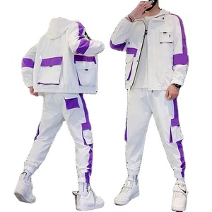 Conjunto Deportivo de Pantalones Cargo y Sudadera con Capucha y Cremallera para Hombre y Mujer, Transpirable, Talla Grande, de Poliéster y Algodón, para Otoño e Invierno - Product Image 2