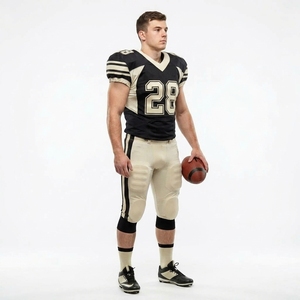 Ensemble d'uniformes de football américain à manches courtes, col rond, imprimé haute qualité, respirant, écologique, nouvelle arrivée, personnalisable pour équipe - Product Image 2