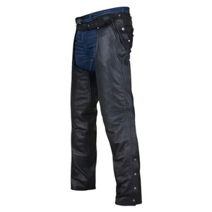 Polainas largas de cuero genuino estilo western para montar a caballo, polainas de cuero partido para hombre a bajo precio - Product Image 3