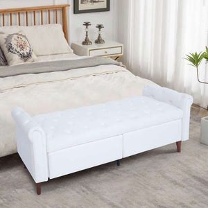 Sgabello Multifunzionale Beige con Vano Portaoggetti e Braccioli in Velluto, Arredamento per Soggiorno - Product Image 1