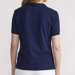 Haut de sport tricoté respirant en coton 100 % écologique à manches courtes pour femme, idéal pour le golf et l'équitation - Product Image 2
