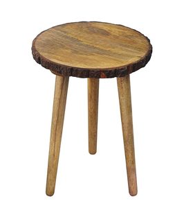 Support à plantes rustique en bois, tabouret rond pour plantes, support pour pot de fleurs en bois pour salon, balcon, bureau - Product Image 1