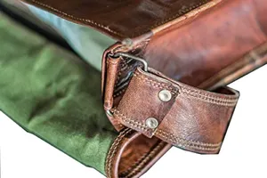 Custom Logo Genuine Leather Briefcase for Men Business Laptop <b>Bag</b> Executive Office <b>Work</b> <b>Bag</b> with Adjustable Shoulder Strap - Product Image 3