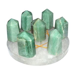 Pedido en línea de Aventurina verde, 7 puntos en Base de cristal de cuarzo - Product Image 1