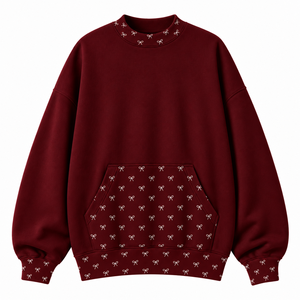 Women's Pink Turtleneck Sweatshirt With <b>Butterfly</b> Print Pocket Long Sleeve Oversized Knitted Casual <b>Top</b> Spring Wear - Product Image 4