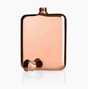 Flacon à whisky en cuivre pur de qualité supérieure, fait main, vintage, bouteille de liqueur de poche, anti-fuite, accessoire de bar de voyage pour les aventures en plein air - Product Image 1